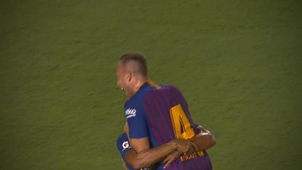 ICC - Le premier but d'Arthur avec le Barça