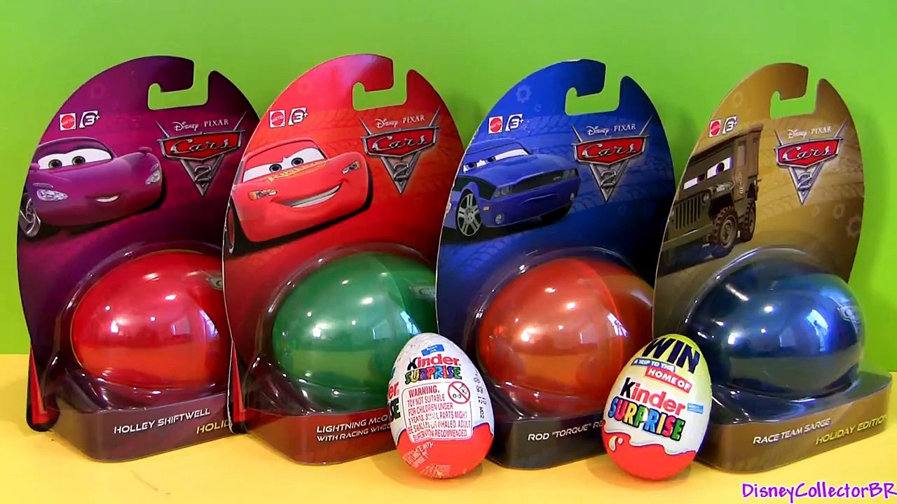 Disney Surprise Eggs CARS Holiday Edition Lightning McQueen by Funtoys Disney Toy Review