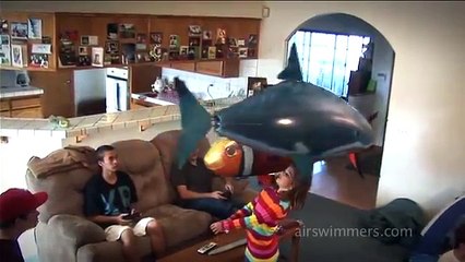 Remote Control Flying Shark Kids Toy From Air Swimmer