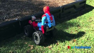 Kid Car Racing Power Wheels and playing at the Park
