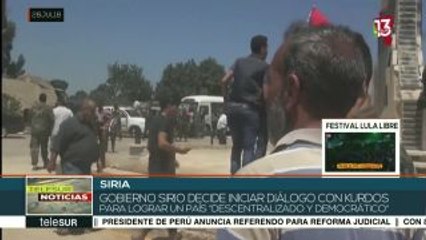 Siria negociará con fuerzas kurdas antiterroristas