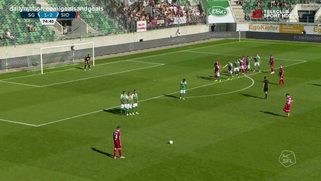 Anto Grgic Goal HD - St. Gallen 1 - 3 FC Sion - 29.07.2018 (Full Replay)