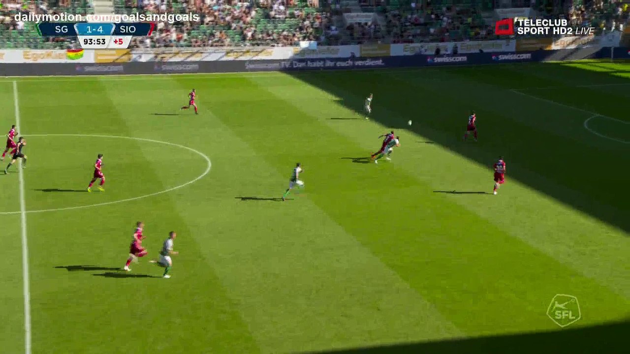 Cedric Itten Goal HD - St. Gallen 2 - 4 FC Sion - 29.07.2018 (Full Replay)