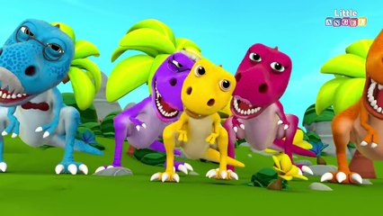 Dinosaur Dance with Baby T Rex, Sharks vs. Dinosaurs | Kids Songs and Nursery Rhymes by Li