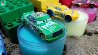 Learn Colors with Disney Cars 3 Toys Mcqueen and Tayo Bus Garage, Nursery Rhymes Song | Ma