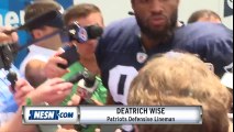 Deatrich Wise addresses media following Day 4 of training camp