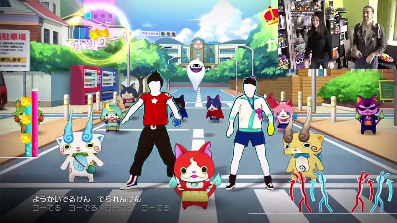 YOKAI WATCH Just Dance WII U GUILLAUME et KIM dansent avec JIBANYAN !