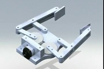 4 Bar Linkage End Effector, Robot Gripper Animation