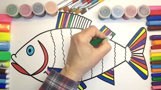 Fish Coloring Page | How to Draw Fish | for Children Videos