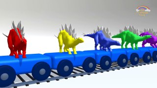 Learn Colors for Kids with Stegosaurus Animals Transporter for Children | Colors Learning