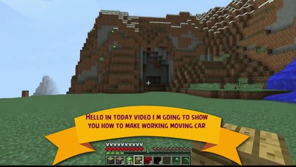 [NO MOD] How To Make A Simple Working Car in Minecraft