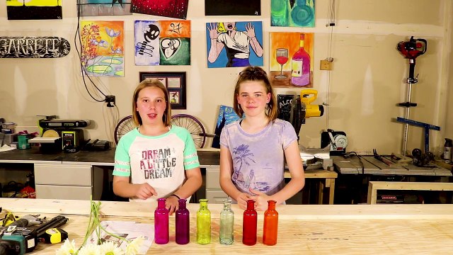 How To Make An Easy $25 Wood and Glass Bottle Centerpiece DIY Home Decor