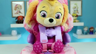 PAW PATROL Baby Skye Singing in Baby Car Seat & Goes Gets Ice Cream!