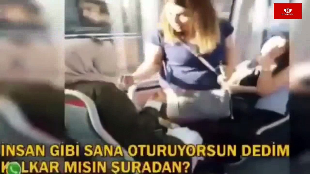 Metrobüste kadınların yer kavgası