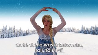 Disney Frozen Elsa Once there was a Snowman | sing a long nursery rhymes