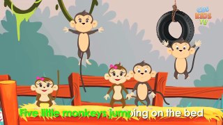 Five Little Monkeys Jumping On The Bed | Nursery Rhyme | CDS Kids Tv
