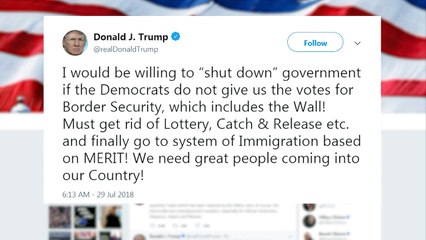 트럼프 "이민법 개정 협조 않으면 셧다운" / YTN