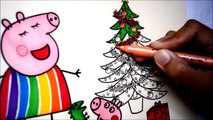 PEPPA PIG Coloring Book Pages Mummy Pigs Christmas Tree Kids Fun Art Videos Kids Balloons