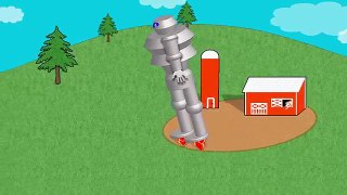 Quick Snip 12 Flying Giant Robot Car Crusher Video For Kids