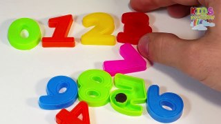 Learning with Plastic Magnet Numbers from 12345678910 for Kids | Learn How to Count for To