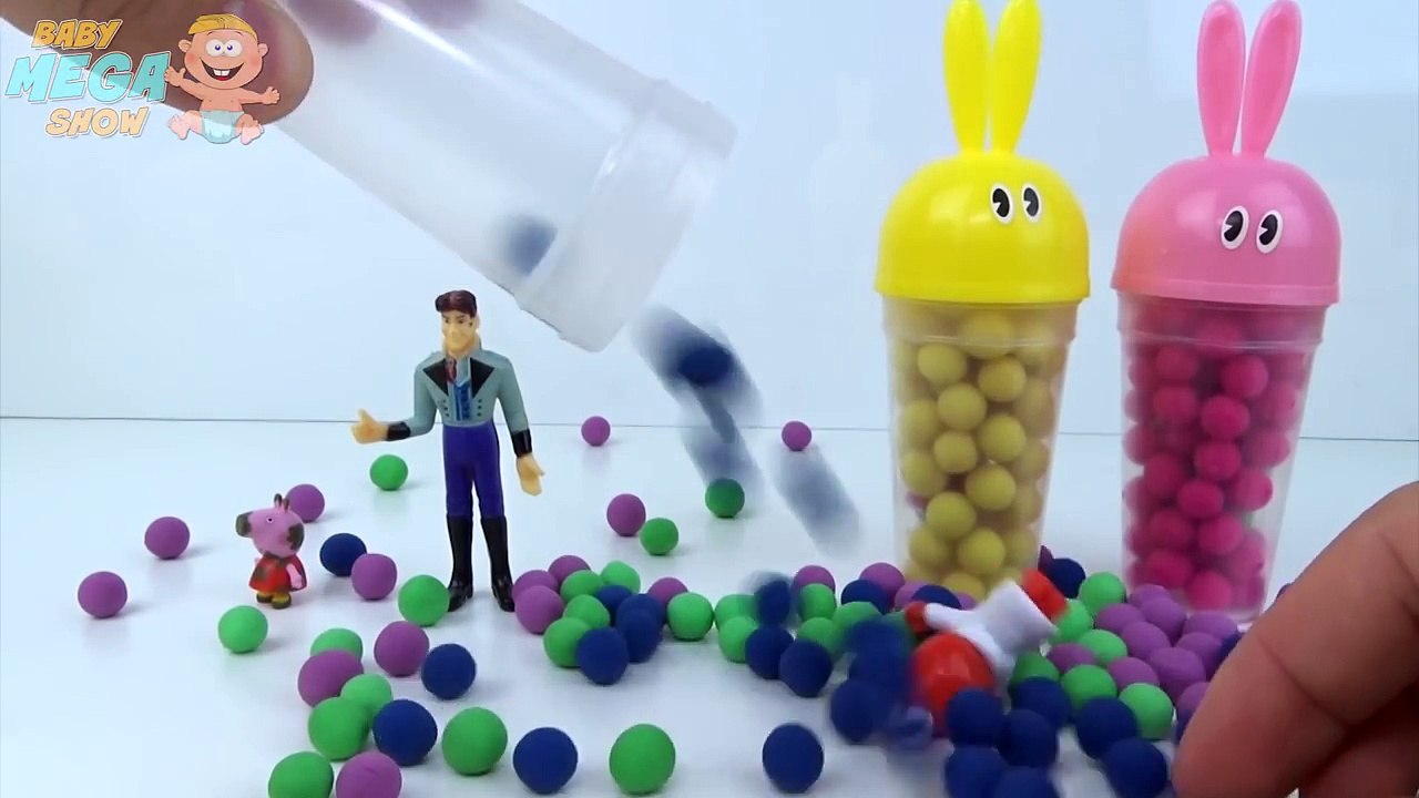 Balls Colors Cups Colours Surprise Toys Masha and Bear Paw Patrol Frozen