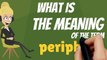 What is PERIPHERAL? What does PERIPHERAL mean? PERIPHERAL meaning, definition & explanation