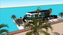 SIMS 5 HOUSE FLOATING HOME ARCHITECTURAL DESIGN IDEAS WATER VILLA MAKING A HOUSE Grand Yacht  Luxury