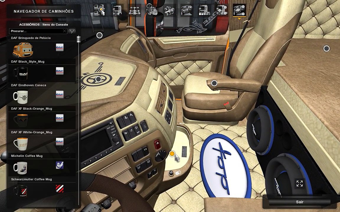 ETS2 1.31.2.6S RODONITCHO DAF XF EURO 6 CUSTOM INTERIOR 1.0 1.31