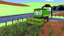 Tom The Tow Truck and the Harvester in Car City | Cars & Trucks construction cartoon (for