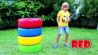 Learn Colors with Colours tires for Kids and children Nursery rhymes songs