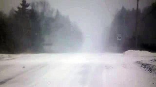 Blizzard with whiteout conditions. Second Division Rd, 11:30am Nova Scotia