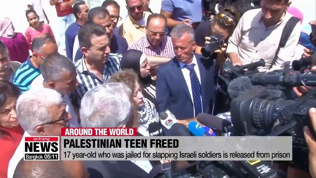 Palestinian teenager jailed for slapping Israeli soldier freed from prison after 8 months