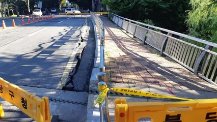 분당 야탑 10교 균열로 도로 통제..."폭염에 팽창" / YTN