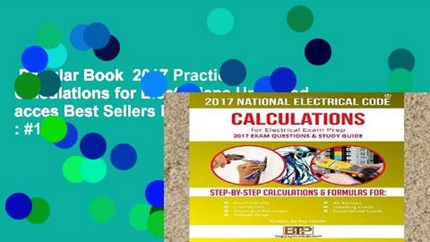 Popular Book  2017 Practical Calculations for Electricians Unlimited acces Best Sellers Rank : #1