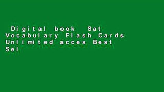 Digital book  Sat Vocabulary Flash Cards Unlimited acces Best Sellers Rank : #5