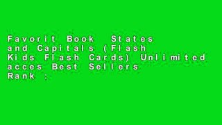 Favorit Book  States and Capitals (Flash Kids Flash Cards) Unlimited acces Best Sellers Rank : #3