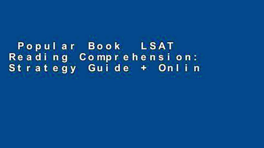 Popular Book  LSAT Reading Comprehension: Strategy Guide + Online Tracker (Manhattan Prep LSAT