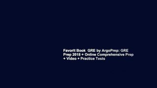 Favorit Book  GRE by ArgoPrep: GRE Prep 2018 + Online Comprehensive Prep + Video + Practice Tests