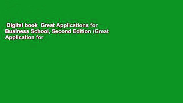 Digital book  Great Applications for Business School, Second Edition (Great Application for