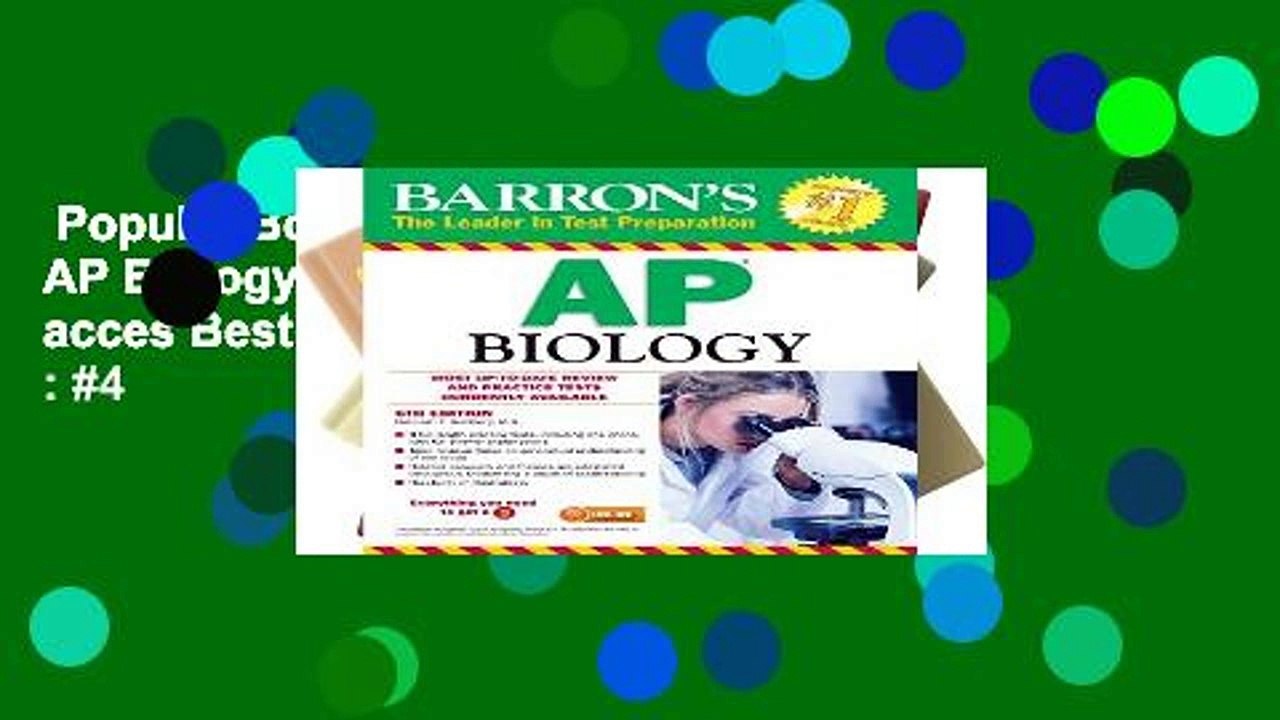 Popular Book Barron s AP Biology, 6th Edition Unlimited acces Best