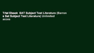 Trial Ebook  SAT Subject Test Literature (Barron s Sat Subject Test Literature) Unlimited acces