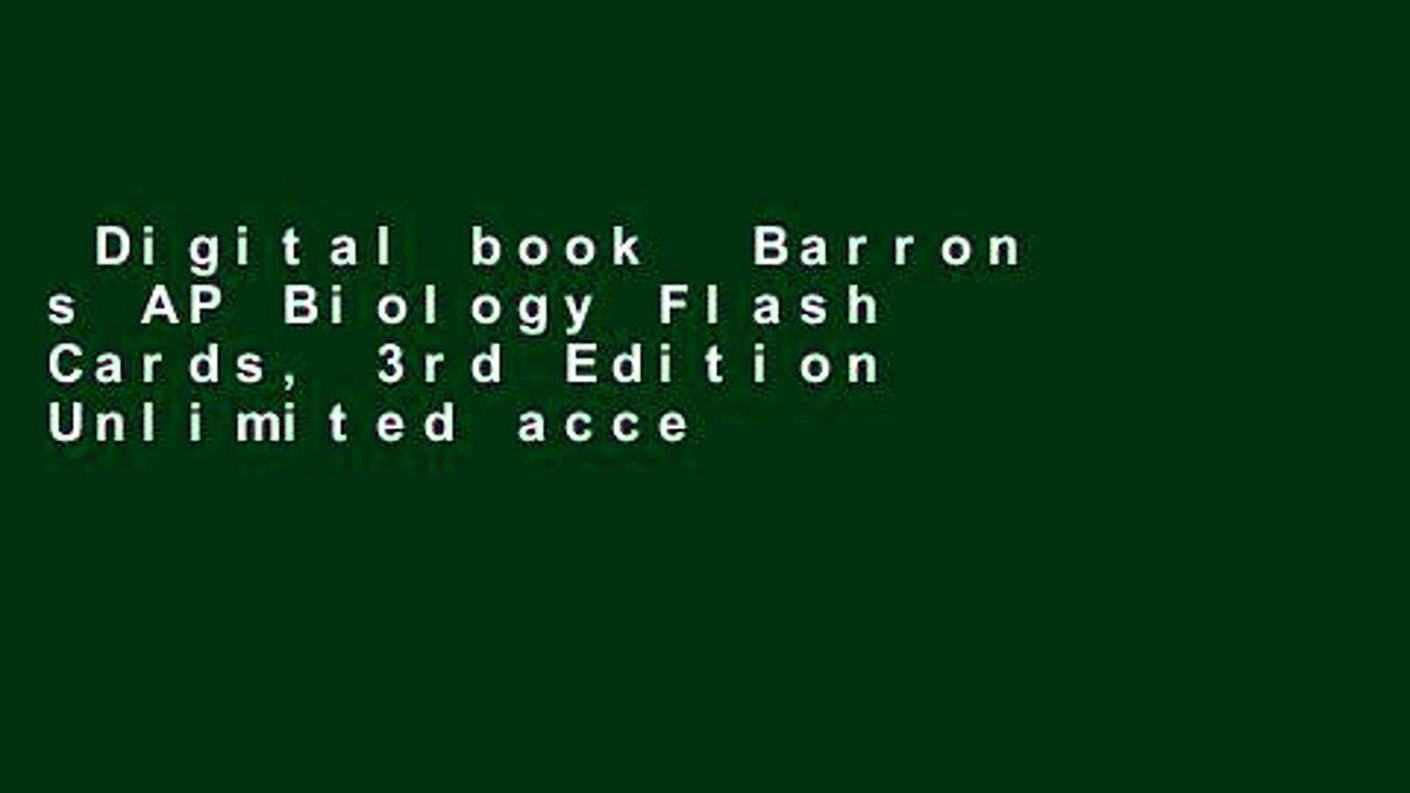 Digital book Barron s AP Biology Flash Cards, 3rd Edition Unlimited