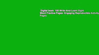 Digital book  100 Write-And-Learn Sight Word Practice Pages: Engaging Reproducible Activity Pages