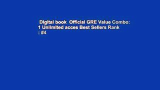 Digital book  Official GRE Value Combo: 1 Unlimited acces Best Sellers Rank : #4