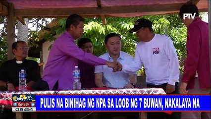 Pulis na binihag ng NPA sa loob ng 7 buwan, nakalaya na