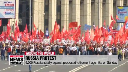Thousands of Russians rally over pension age hike plan