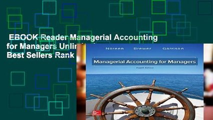 EBOOK Reader Managerial Accounting for Managers Unlimited acces Best Sellers Rank : #2