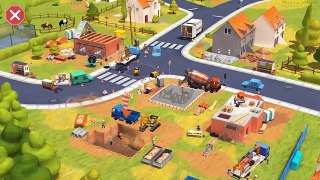 Little Builders Kids Games Digger, Trucks, Cranes, Fun Construction Games for Children