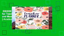 EBOOK Reader Lesson Planner for Teachers 2018-2019: Weekly and Monthly Teacher Planner | Academic