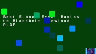 Best E-book Excel Basics to Blackbelt D0nwload P-DF